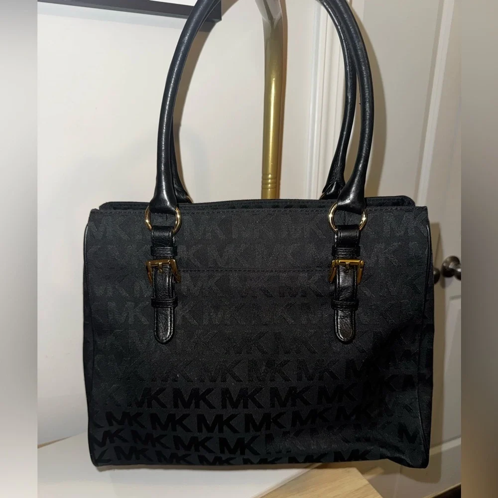 Michael Kors Black MK Tote Bag